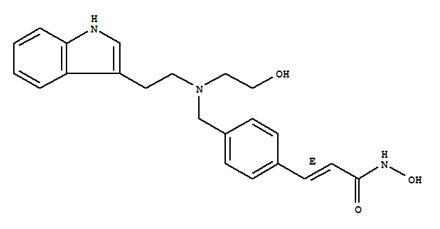 2-Propenamide,N-hydroxy-3-[4-[[(2-hydroxyethyl)[2-(1H-indol-3-yl)ethyl]amino]methyl]phenyl]-,(2E)-