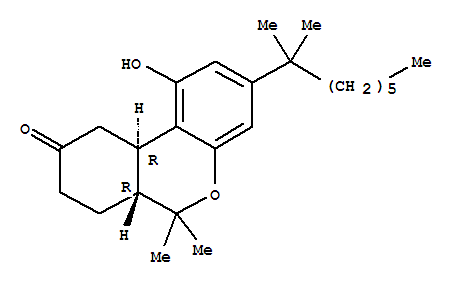 9H-Dibenzo[b,d]pyran-9-one,3-(1,1-dimethylheptyl)-6,6a,7,8,10,10a-hexahydro-1-hydroxy-6,6-dimethyl-,(6aR,10aR)-rel-