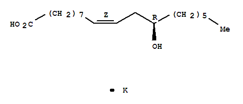 9-Octadecenoic acid,12-hydroxy-, potassium salt (1:1), (9Z,12R)-