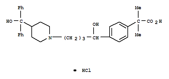 Benzeneaceticacid, 4-[1-hydroxy-4-[4-(hydroxydiphenylmethyl)-1-piperidinyl]butyl]-a,a-dimethyl-,hydrochloride (1:1)