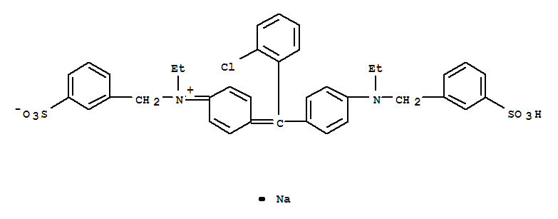 Benzenemethanaminium,N-[4-[(2-chlorophenyl)[4-[ethyl[(3-sulfophenyl)methyl]amino]phenyl]methylene]-2,5-cyclohexadien-1-ylidene]-N-ethyl-3-sulfo-,inner salt, sodium salt (1:1)