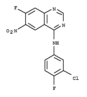 (3-chloro-4-fluorophenyl)(7-fluoro-6-nitroquinazolin-4-yl)amine  