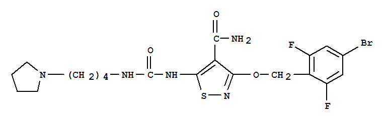 3-[(4-bromo-2,6-difluorophenyl)methoxy]-5-(4-pyrrolidin-1-ylbutylcarbamoylamino)-1,2-thiazole-4-carboxamide