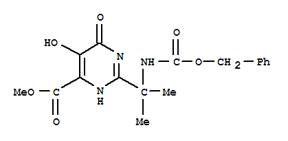 4-Pyrimidinecarboxylicacid,1,6-dihydro-5-hydroxy-2-[1-methyl-1-[[(phenylmethoxy)carbonyl]amino]ethyl]-6-oxo-,methyl ester