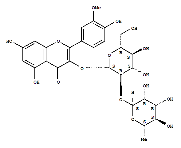 5,7-Dihydroxy-2-(4-hydroxy-3-methoxyphenyl)-4-oxo-4H-chromen-3-yl 2-O-(6-deoxy-α-L-mannopyranosyl)-β-D-glucopyranoside
