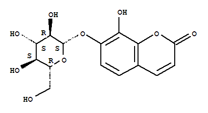 2H-1-Benzopyran-2-one,7-(b-D-glucopyranosyloxy)-8-hydroxy-