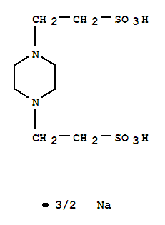 1,4-Piperazinediethanesulfonicacid, sodium salt (2:3)