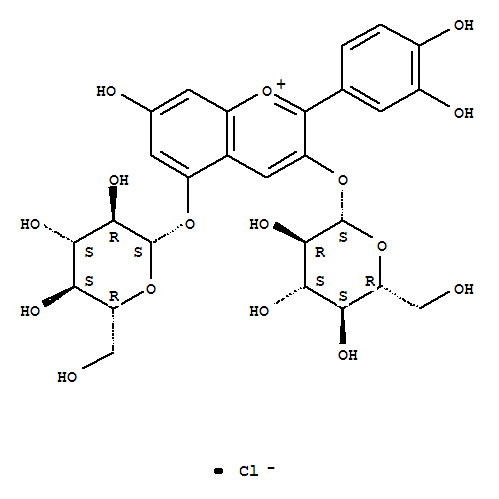 氯化失车菊素-3,5-O-双葡萄糖苷价格, Cyanidin-3,5-O-diglucoside chloride标准品 | CAS: 2611-67-8 | ChemFaces对照品