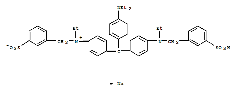 Benzenemethanaminium,N-[4-[[4-(diethylamino)phenyl][4-[ethyl[(3-sulfophenyl)methyl]amino]phenyl]methylene]-2,5-cyclohexadien-1-ylidene]-N-ethyl-3-sulfo-,inner salt, sodium salt (1:1)