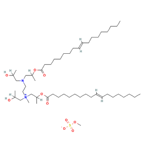 2-hydroxypropyl-[2-[2-hydroxypropyl-[2-[(E)-octadec-9-enoyl]oxypropyl]amino]ethyl]-methyl-[2-[(E)-octadec-10-enoyl]oxypropyl]azanium; sulfonatooxymethane