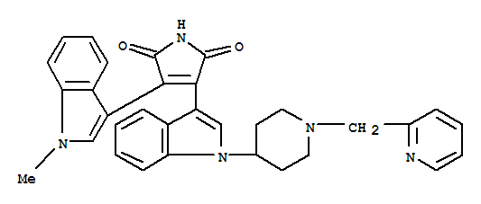1H-Pyrrole-2,5-dione,3-(1-methyl-1H-indol-3-yl)-4-[1-[1-(2-pyridinylmethyl)-4-piperidinyl]-1H-indol-3-yl]-