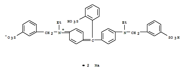 Benzenemethanaminium,N-ethyl-N-[4-[[4-[ethyl[(3-sulfophenyl)methyl]amino]phenyl](2-sulfophenyl)methylene]-2,5-cyclohexadien-1-ylidene]-3-sulfo-,inner salt, sodium salt (1:2)