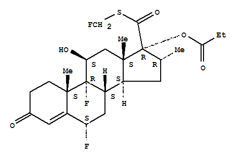 (6α,8ξ,11β,14ξ,16α,17α)-6,9-Difluoro-17-{[(fluoromethyl)sulfanyl] carbonyl}-11-hydroxy-16-methyl-3-oxoandrost-4-en-17-yl propionate<wbr
