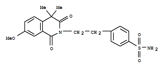 p-[2-(3,4-Dihydro-7-methoxy-4,4-dimethyl-1,3-dioxo-2(1H）-isoquinolyl)ethyl]benzenesulphonamide 33456-68-7