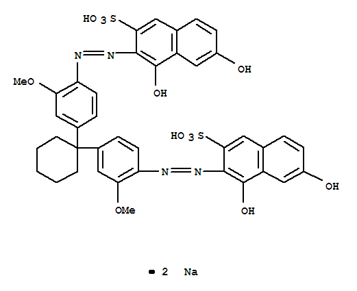 2-Naphthalenesulfonicacid,3,3'-[cyclohexylidenebis[(2-methoxy-4,1-phenylene)-2,1-diazenediyl]]bis[4,6-dihydroxy-,sodium salt (1:2)