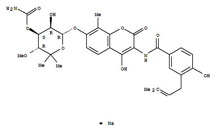 新生霉素一鈉鹽/氧樂果-D6/新生霉素鈉/新生霉素氯化鈉/1476-53-5 
