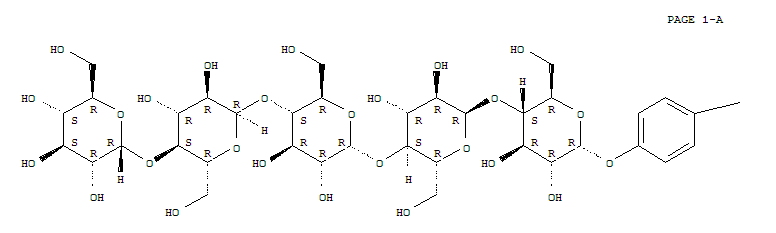 a-D-Glucopyranoside, 4-nitrophenyl O-a-D-glucopyranosyl-(1®4)-O-a-D-glucopyranosyl-(1®4)-O-a-D-glucopyranosyl-(1®4)-O-a-D-glucopyranosyl-(1®4)-
