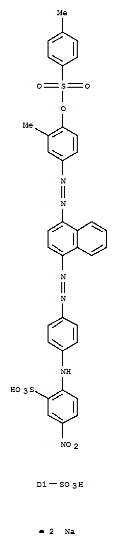 Benzenesulfonic acid,5(or 8)-[2-[3-methyl-4-[[(4-methylphenyl)sulfonyl]oxy]phenyl]diazenyl]-8(or5)-[2-[4-[(4-nitro-2-sulfophenyl)amino]phenyl]diazenyl]-, sodium salt (1:2)
