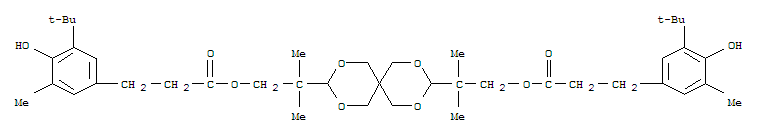 双[3-[3-叔丁基-4-羟基-5-甲苯基]丙酸]2,4,8,10-四氧杂螺[5.5]十一烷-3,9-二基双(2-甲基丙烷-2,1-二基)酯