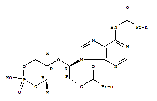 Adenosine,N-(1-oxobutyl)-, cyclic 3',5'-(hydrogen phosphate) 2'-butanoate
