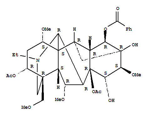 Aconitane-3,8,13,14,15-pentol,20-ethyl-1,6,16-trimethoxy-4-(methoxymethyl)-, 3,8-diacetate 14-benzoate, (1a,3a,6a,14a,15a,16b)-