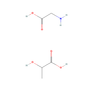 2-aminoacetic acid; 2-hydroxypropanoic acid