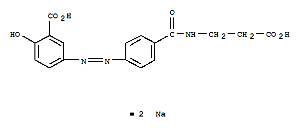 Benzoic acid,5-[2-[4-[[(2-carboxyethyl)amino]carbonyl]phenyl]diazenyl]-2-hydroxy-, sodiumsalt (1:2)