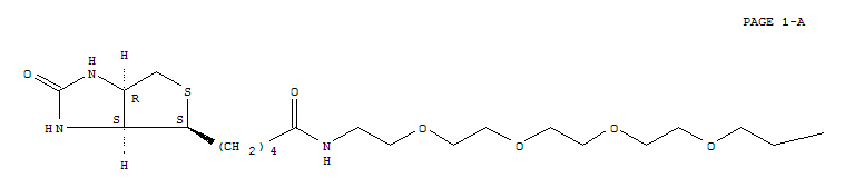 3-[2-[2-[2-[2-[5-[(3aS,4S,6aR)-2-oxo-1,3,3a,4,6,6a-hexahydrothieno[3,4-d]imidazol-4-yl]pentanoylamino]ethoxy]ethoxy]ethoxy]ethoxy]propanoic acid