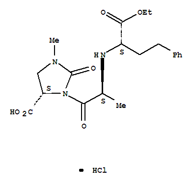 4-Imidazolidinecarboxylicacid,3-[(2S)-2-[[(1S)-1-(ethoxycarbonyl)-3-phenylpropyl]amino]-1-oxopropyl]-1-methyl-2-oxo-,hydrochloride (1:1), (4S)-