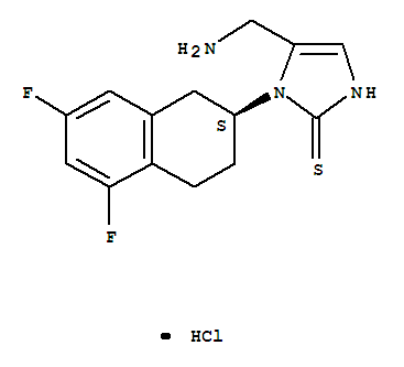 2H-Imidazole-2-thione,5-(aminomethyl)-1-[(2S)-5,7-difluoro-1,2,3,4-tetrahydro-2-naphthalenyl]-1,3-dihydro-,hydrochloride (1:1)