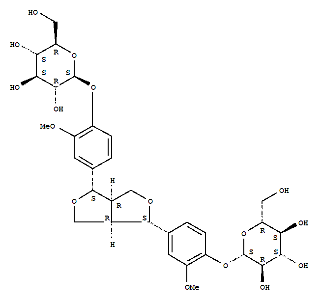 b-D-Glucopyranoside,[(1S,3aR,4S,6aR)-tetrahydro-1H,3H-furo[3,4-c]furan-1,4-diyl]bis(2-methoxy-4,1-phenylene)bis-