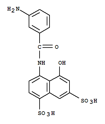 1,7-Naphthalenedisulfonicacid, 4-[(3-aminobenzoyl)amino]-5-hydroxy-