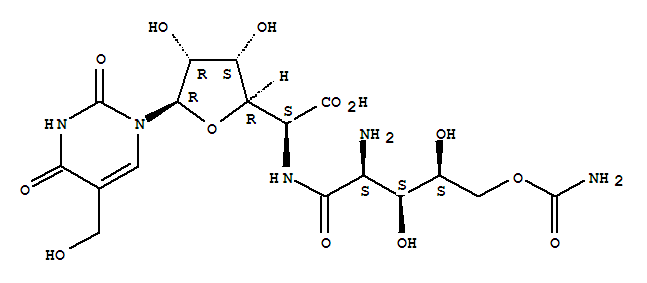 b-D-Allofuranuronic acid,5-[[2-amino-5-O-(aminocarbonyl)-2-deoxy-L-xylonoyl]amino]-1,5-dideoxy-1-[3,4-dihydro-5-(hydroxymethyl)-2,4-dioxo-1(2H)-pyrimidinyl]-