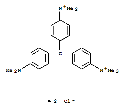 Benzenaminium,4-[[4-(dimethylamino)phenyl][4-(dimethyliminio)-2,5-cyclohexadien-1-ylidene]methyl]-N,N,N-trimethyl-,chloride (1:2)