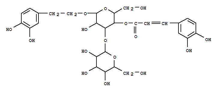 b-D-Glucopyranoside,2-(3,4-dihydroxyphenyl)ethyl 3-O-b-D-glucopyranosyl-, 4-[(2E)-3-(3,4-dihydroxyphenyl)-2-propenoate]