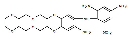 1,4,7,10,13,16-Benzohexaoxacyclooctadecin-18-amine,2,3,5,6,8,9,11,12,14,15-decahydro-19-nitro-N-(2,4,6-trinitrophenyl)-