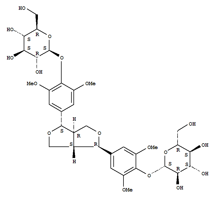 b-D-Glucopyranoside,[(1R,3aR,4S,6aS)-tetrahydro-1H,3H-furo[3,4-c]furan-1,4-diyl]bis(2,6-dimethoxy-4,1-phenylene)bis-