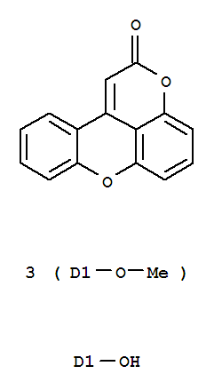 2H-Pyrano[2,3,4-kl]xanthen-2-one,hydroxytrimethoxy- (9CI)