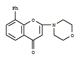 4H-1-Benzopyran-4-one,2-(4-morpholinyl)-8-phenyl-