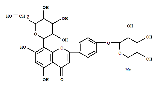 4H-1-Benzopyran-4-one,2-[4-[(6-deoxy-a-L-mannopyranosyl)oxy]phenyl]-8-b-D-glucopyranosyl-5,7-dihydroxy-
