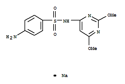 Benzenesulfonamide,4-amino-N-(2,6-dimethoxy-4-pyrimidinyl)-, sodium salt (1:1)