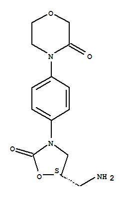 3-Morpholinone,4-[4-[(5S)-5-(aminomethyl)-2-oxo-3-oxazolidinyl]phenyl]-