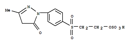 3H-Pyrazol-3-one,2,4-dihydro-5-methyl-2-[4-[[2-(sulfooxy)ethyl]sulfonyl]phenyl]-