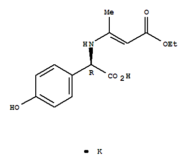 Potassium (R)-((3-ethoxy-1-methyl-3-oxoprop-1-enyl)amino)(4-hydroxyphenyl)acetate