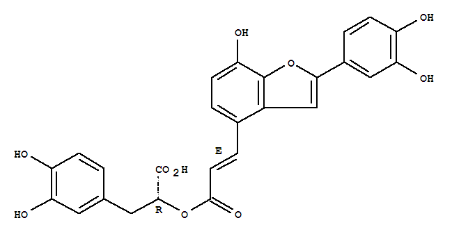 (2R)-3-(3,4-Dihydroxyphenyl)-2-({(2E)-3-[2-(3,4-dihydroxyphenyl)- 7-hydroxy-1-benzofuran-4-yl]-2-propenoyl}oxy)propanoic acid
