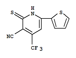 3-Pyridinecarbonitrile,1,2-dihydro-6-(2-thienyl)-2-thioxo-4-(trifluoromethyl)-  