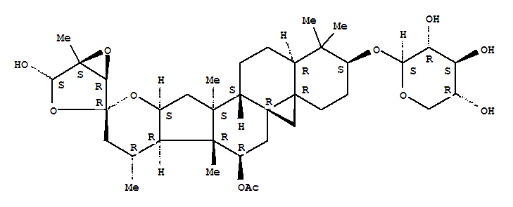 b-D-Xylopyranoside, (3b,12b,16b,23R,24R,25S,26S)-12-(acetyloxy)-16,23:23,26:24,25-triepoxy-26-hydroxy-9,19-cyclolanostan-3-yl