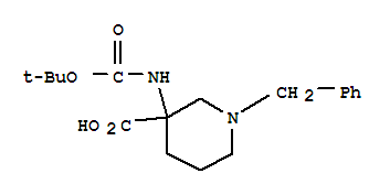 3-Piperidinecarboxylicacid, 3-[[(1,1-dimethylethoxy)carbonyl]amino]-1-(phenylmethyl)-