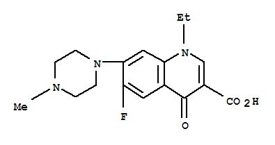 3-Quinolinecarboxylicacid, 1-ethyl-6-fluoro-1,4-dihydro-7-(4-methyl-1-piperazinyl)-4-oxo-
