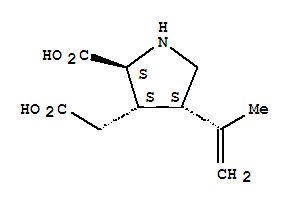 3-Pyrrolidineaceticacid, 2-carboxy-4-(1-methylethenyl)-, (2S,3S,4S)-